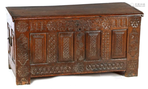 18th century oak blanket chest