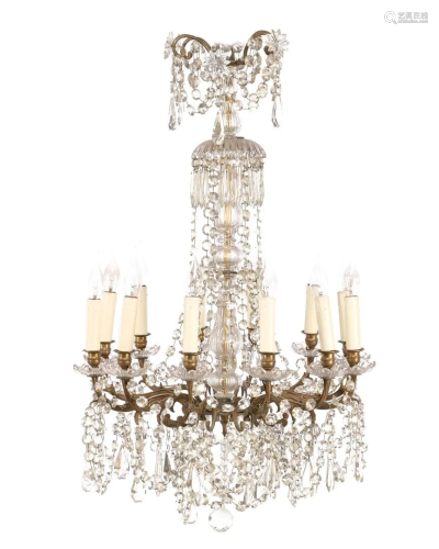 Crystal 12-light chandelier