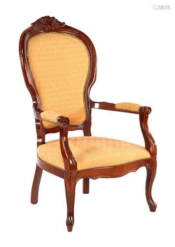 Walnut-colored classic armchair