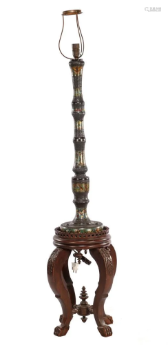 19th century cloisonne lamp base