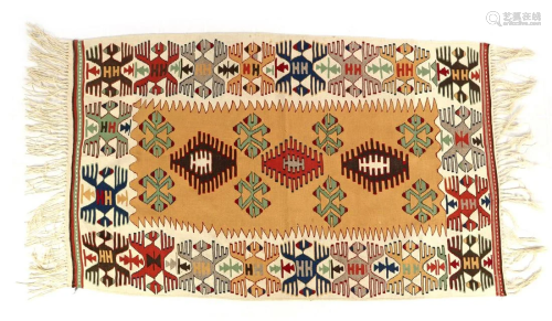 Hand-knotted woolen carpet