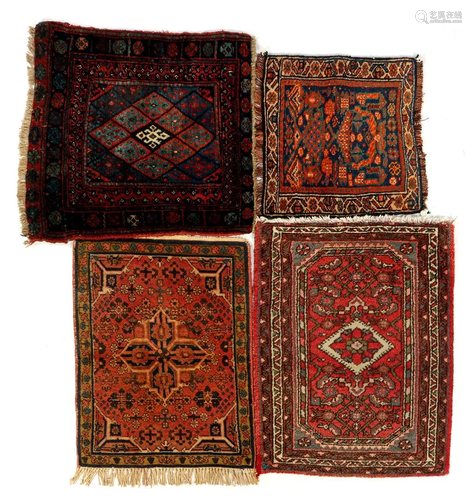 4 hand-knotted wool carpets