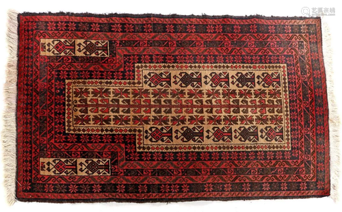 Hand-knotted wool carpet