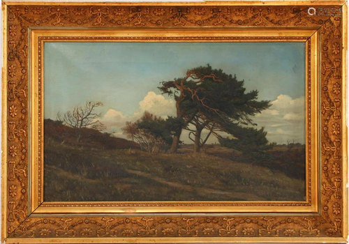 Signed Houtman, WA, Landscape with trees