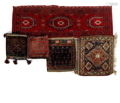 Lot of 5 different oriental rugs