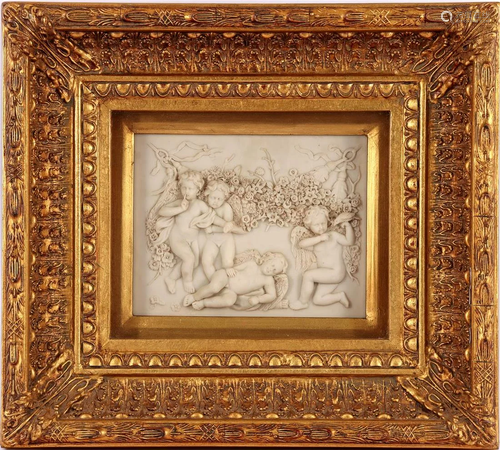 Relief wall decoration after an antique model