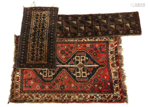 3 Oriental hand-knotted rugs