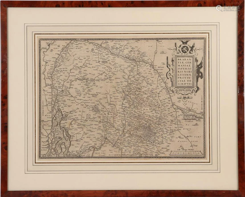 Framed topographic map of Brabantiae