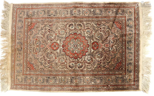 Oriental half-silk carpet