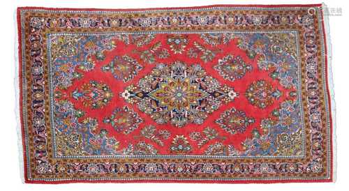 Hand-knotted woolen rug