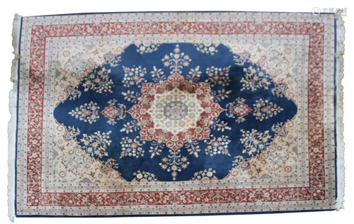 Hand-knotted woolen rug