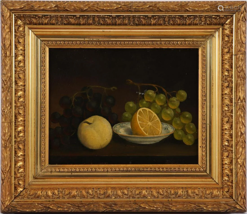 Unclearly signed, Still life with grapes