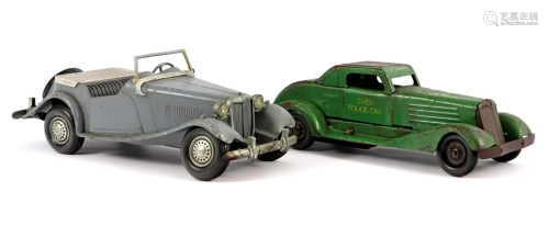 2 1930s metal cars, Model Toys