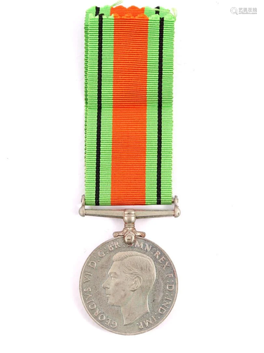 WWII: English 'The Defense Medal' medal