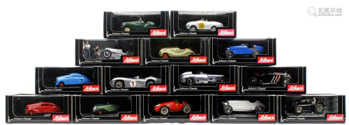 14x Schuco Classic cars after antique model in box