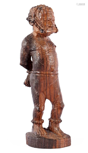 Coromandel wood bombarded African statue of a