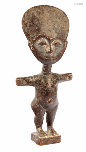 African tribal wooden Ashanti fertility statue