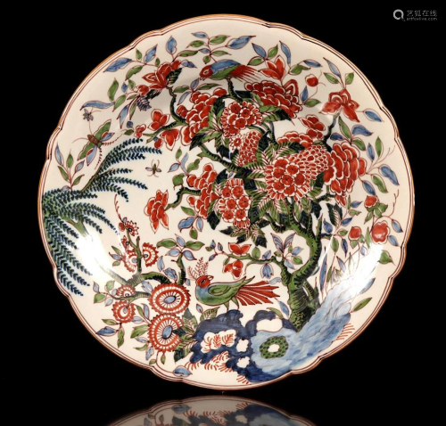 Tichelaar Makkum earthenware dish with decoration