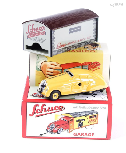 Schuco Garage mit Freilaufrenner 1250 no.01725 in box