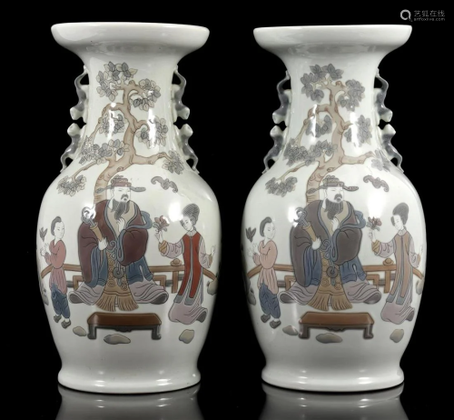 2 Lladro porcelain & nbsp; vases no. 4846, Mandarin