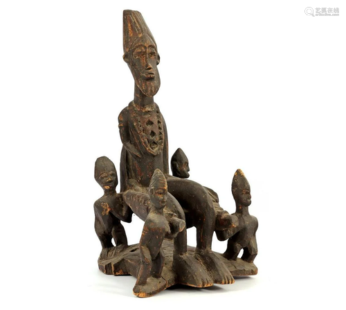 African wooden ceremonial statue