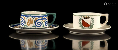 Arnhemsche Fayence 2 cups and saucers