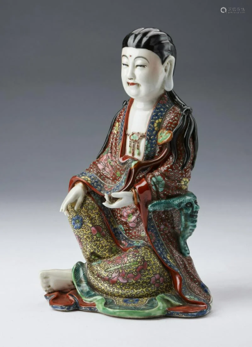Arte Cinese A porcelain seated figure China, early