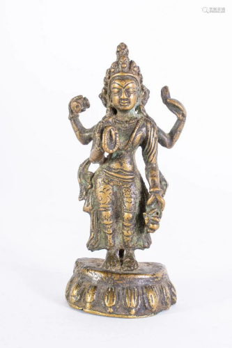 Arte Himalayana A bronze figure of a standing