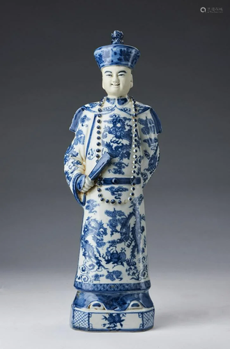 Arte Cinese A blue and white porcelain figureChina,