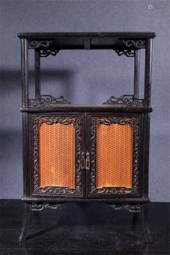 A Chinese Carved Hardwood Tea Booth