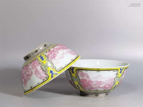 A Pair of Chinese Porcelain Bowls