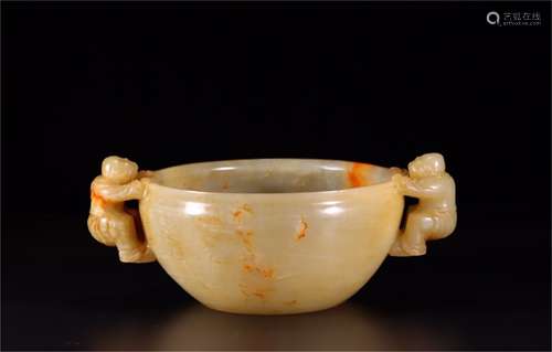 A Chinese Carved Jade Bowl