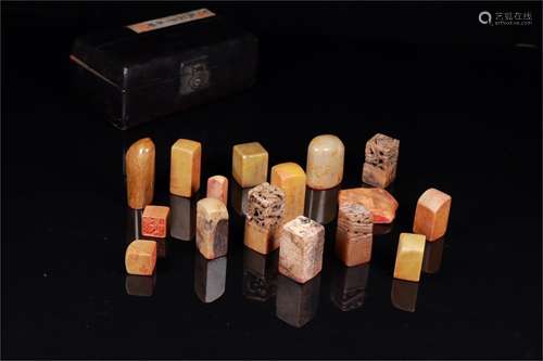 A Set of Chinese Carved Stone Seals