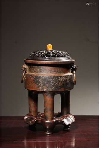 A Chinese Bronze Incense Burner