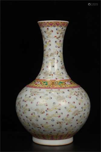 A Chinese Famille-Rose Porcelain Vase