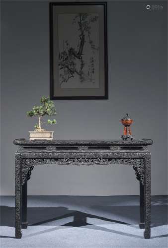 A Chinese Carved Hardwood Table