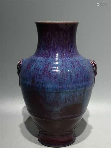 A Chinese Flambe Glazed Porcelain Vase