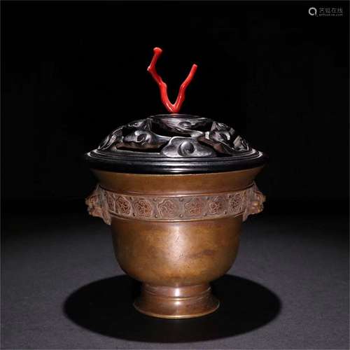 A Chinese Bronze Incense Burner