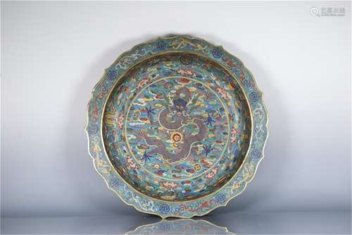 A Chinese Cloisonne Plate