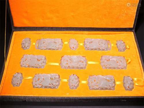 A Set of Chinese Carved Jade Crafts