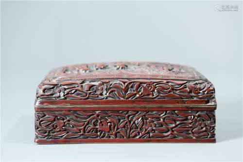 A Chinese Carved Lacquer Box