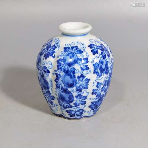 A Chinese Blue and White Porcelain Jar