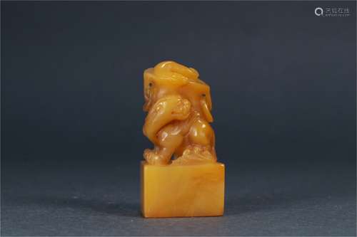 A Chinese Carved Stone Seal