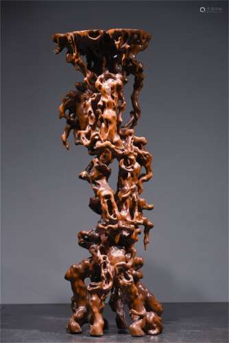 A Chinese Carved Hardwood Rack
