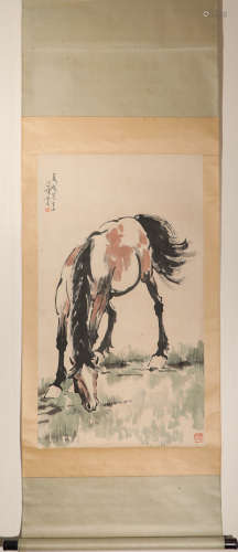 Vertical ink animal painting by Beihong Xu from ancient China中國水墨動物畫
徐悲鴻
紙本立軸