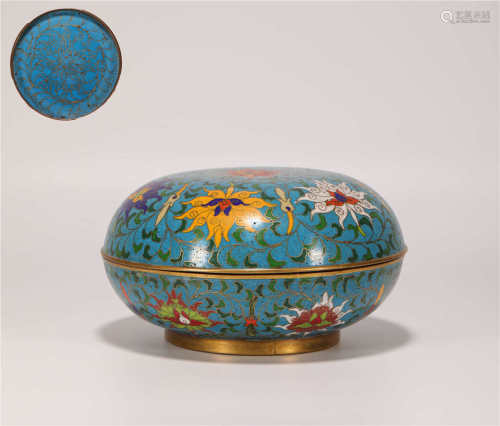 Cloisonne container from Qing清代景泰藍蓋盒