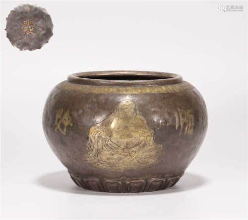 Silver and gilding buddhist bowl from Song宋代銀鎏金佛缽
