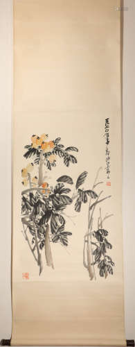 Vertical ink flower painting by Fozhi Wu from ancient China中國水墨花卉畫
吴佛之
紙本立軸