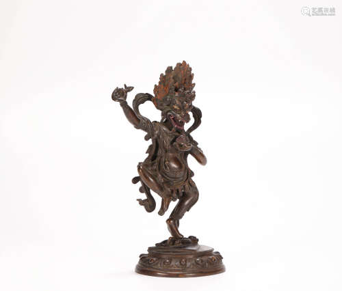 Copper Yamantaka sculpture from Qing清代銅質大威德