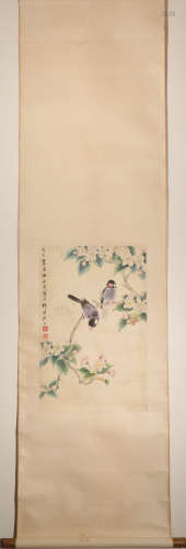 Vertical ink flowering painting by Shiguang Tian from ancient China中國水墨花卉畫
田世光
紙本立軸
